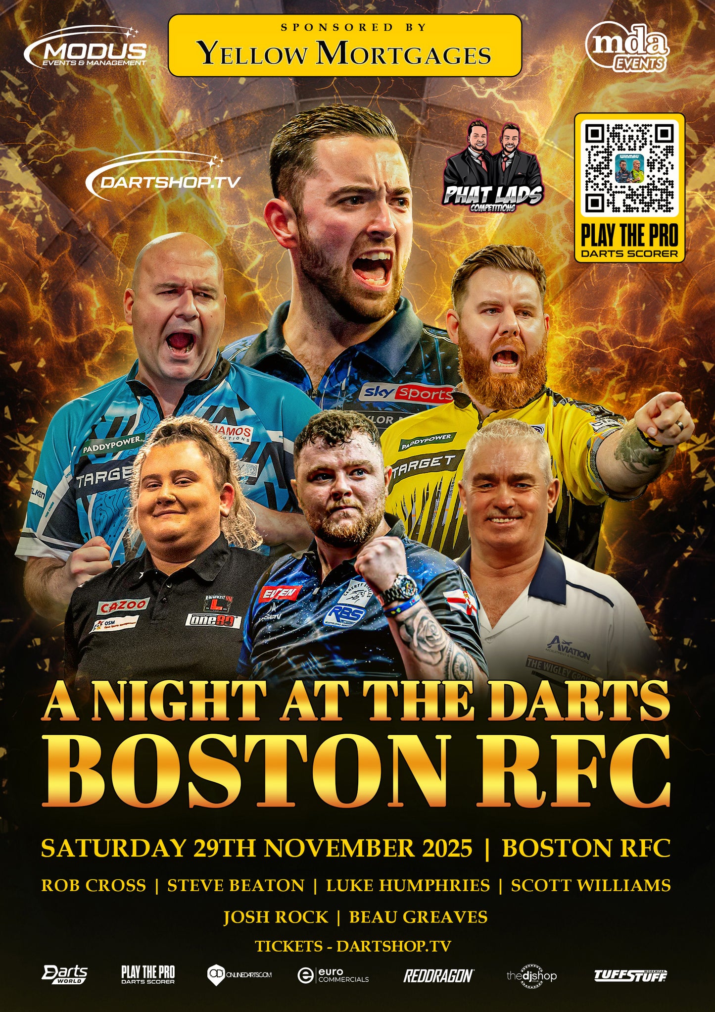 A Night at the Darts Boston RFC - 29th November 2025