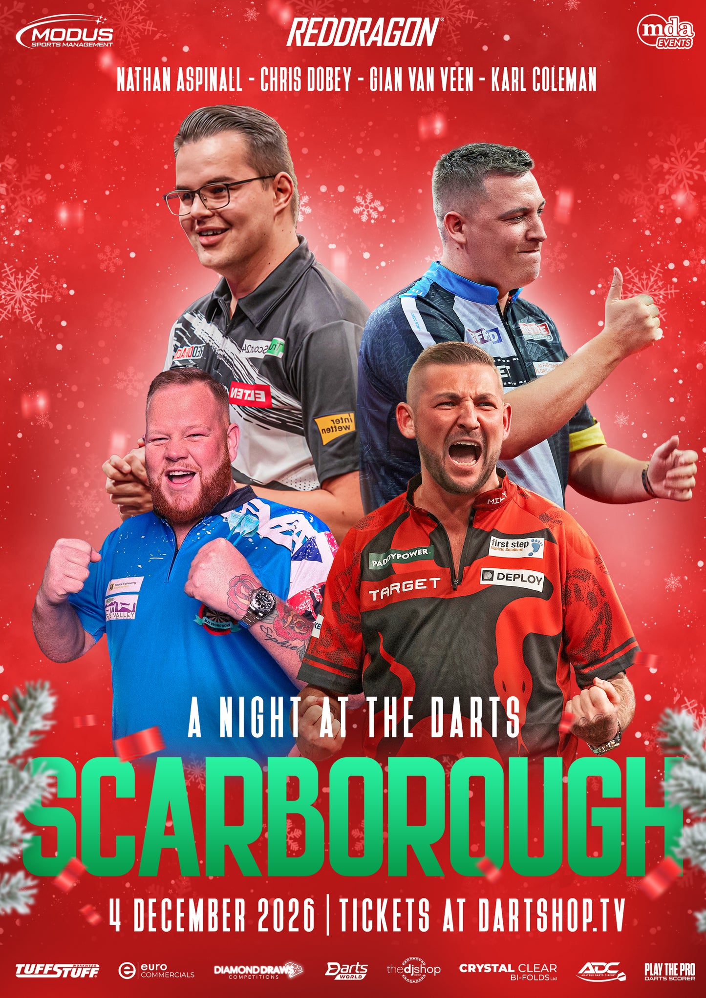 A Night at the Darts Scarborough - 4th December 2026