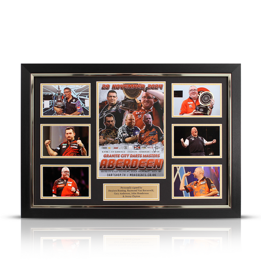 Granite City Darts Masters Signed Framed Montage