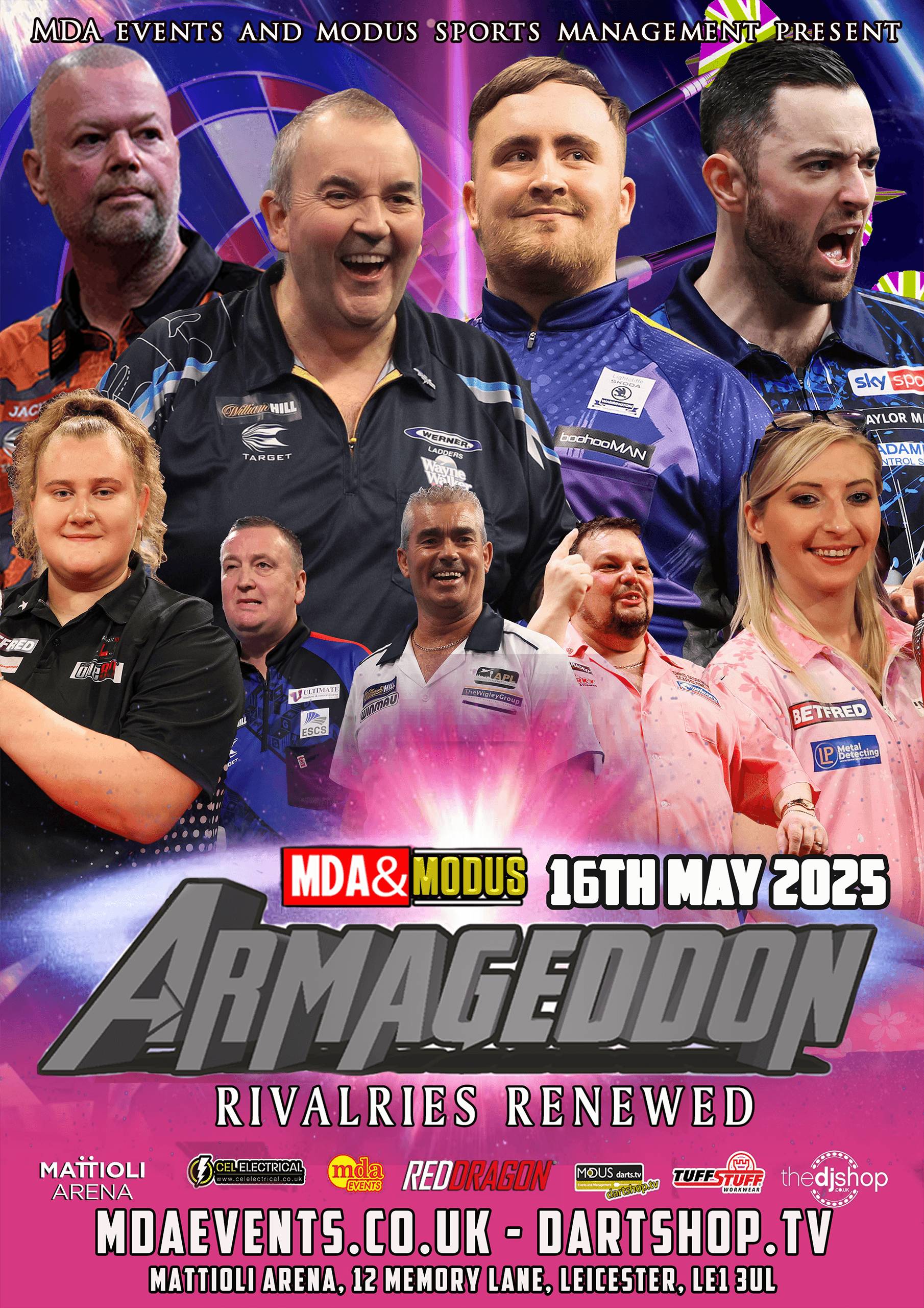 ARMAGEDDON 2025: Rivalries Renewed – Live Darts at Mattioli Arena, Leicester.