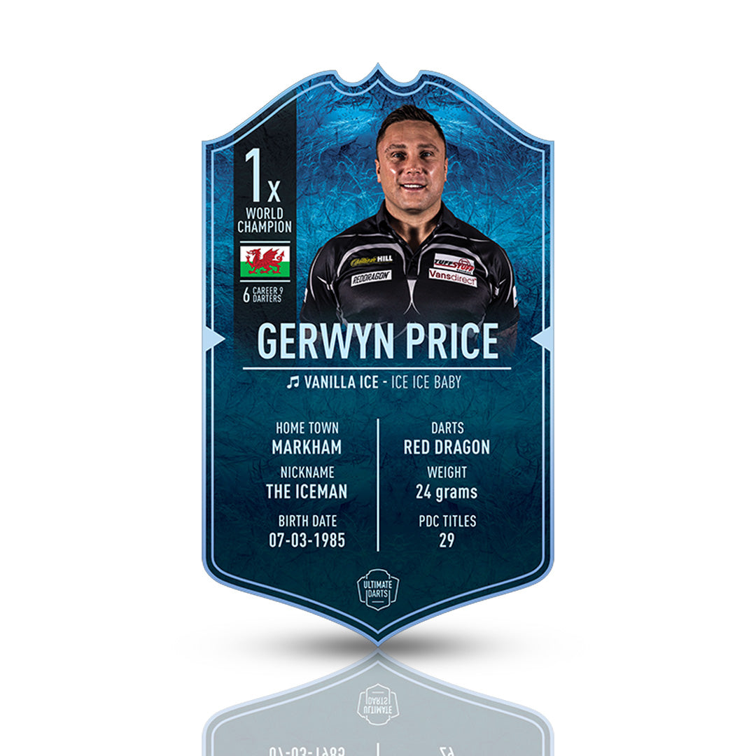 Gerwyn Price Signed Ultimate Card – Premium card featuring "The Iceman," personally autographed, perfect for fans and collectors.