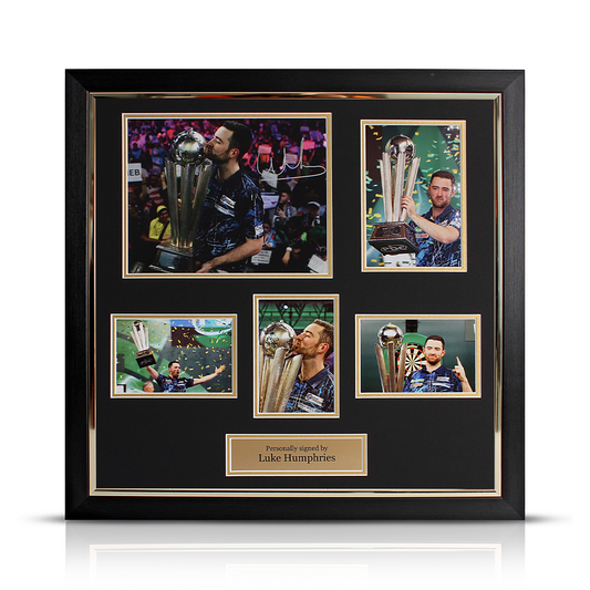 Luke Humphries Signed Framed World Championship Montage