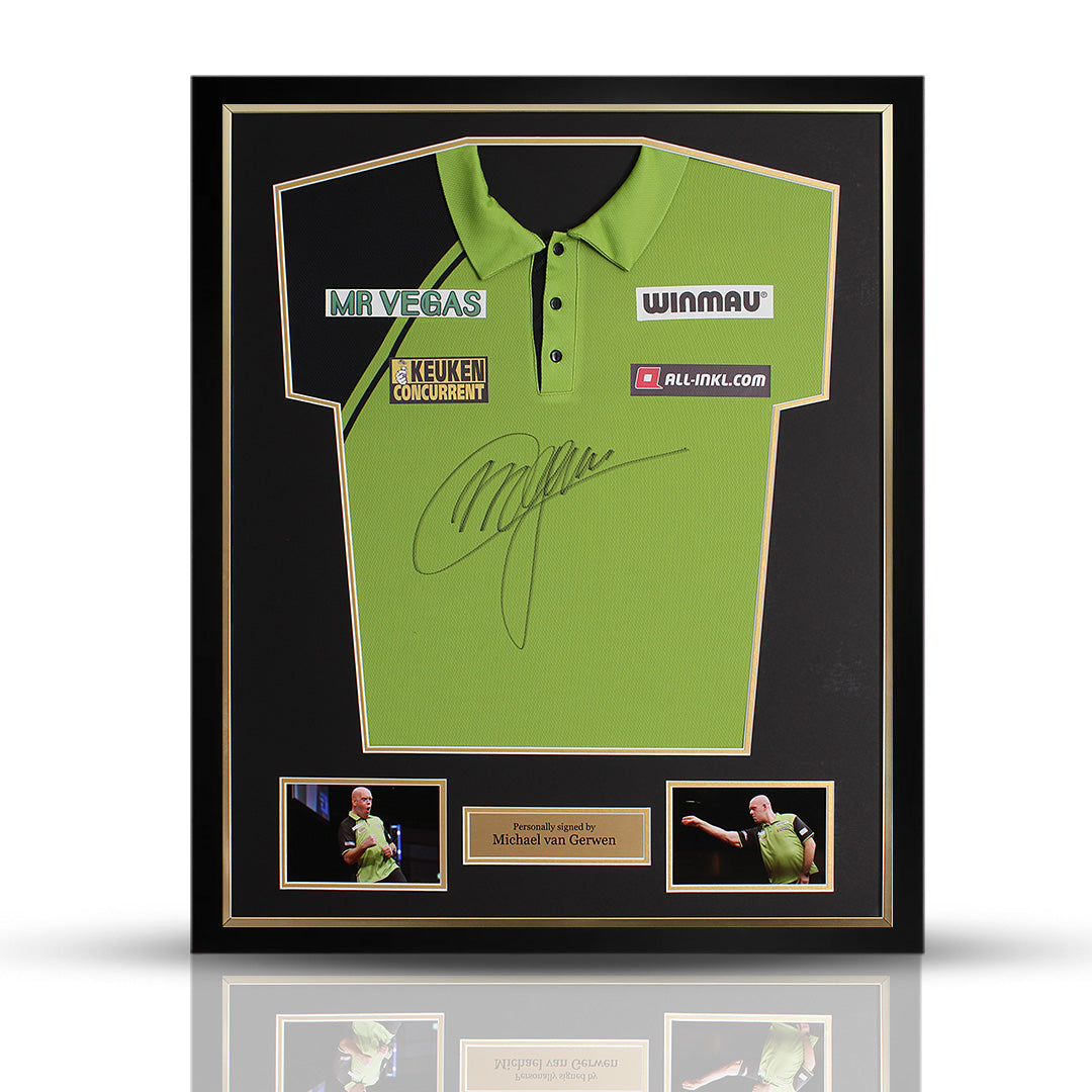 Michael van Gerwen Framed Official Match Signed Shirt - Front