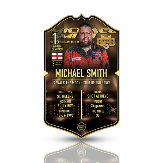 Michael Smith Signed Ultimate Card – Premium card featuring "Bully Boy," personally autographed and perfect for darts collectors.