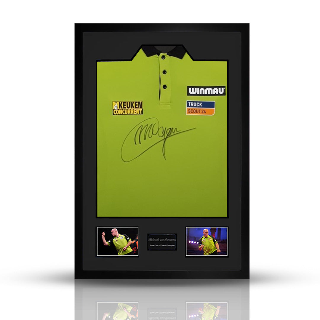 Michael van Gerwen Framed Official Replica Signed Shirt - Front