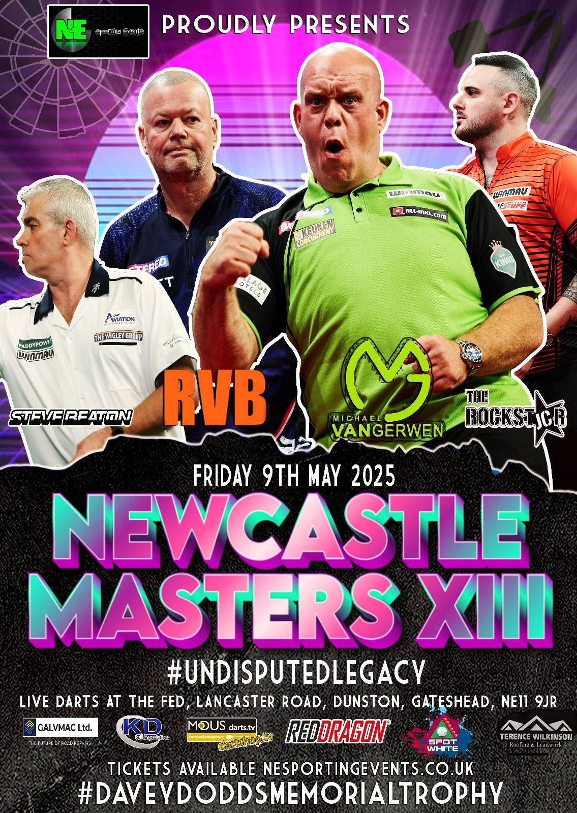 Newcastle Masters XIII - Live Darts at The Fed, 9th May 2025.