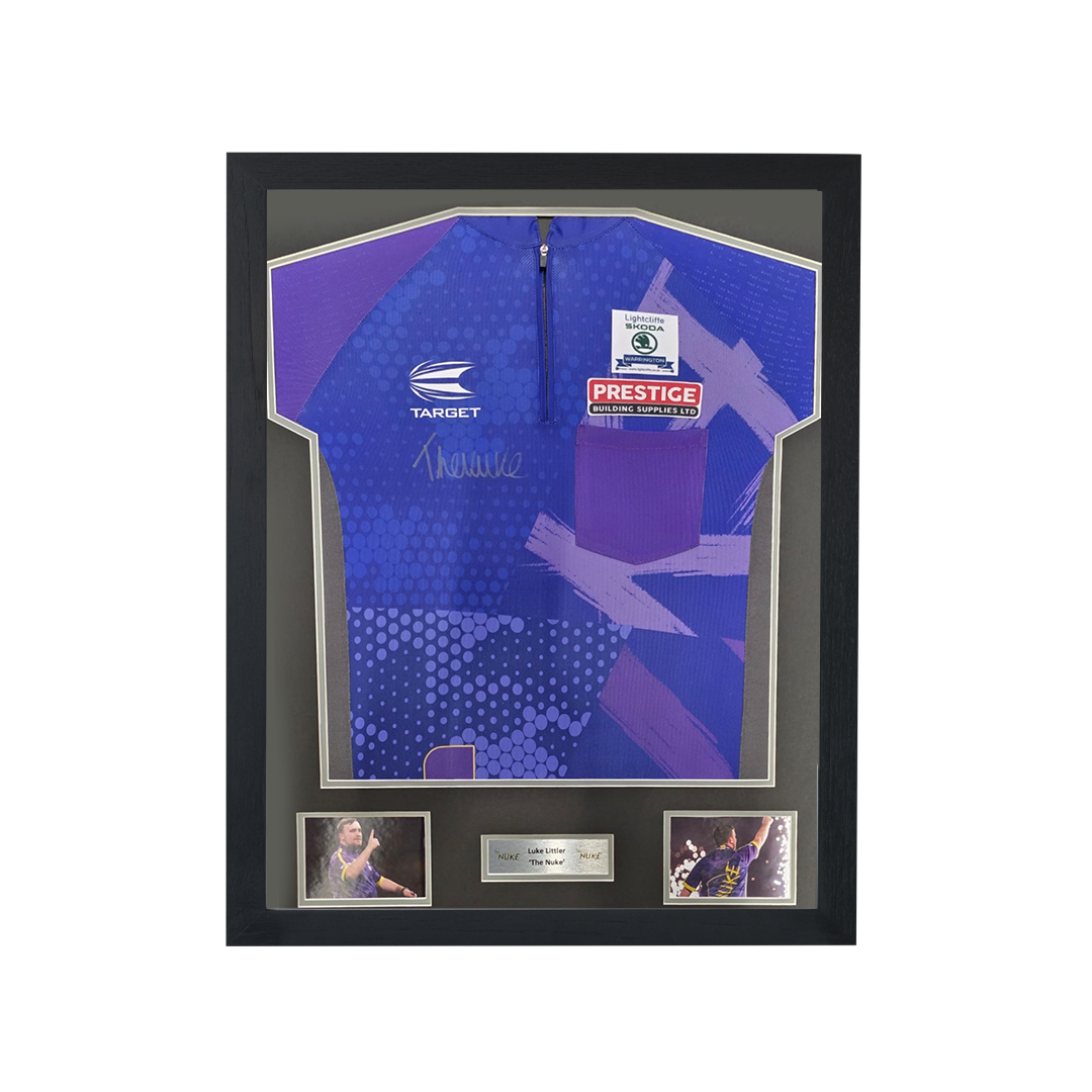 Luke Littler Signed Framed Shirt