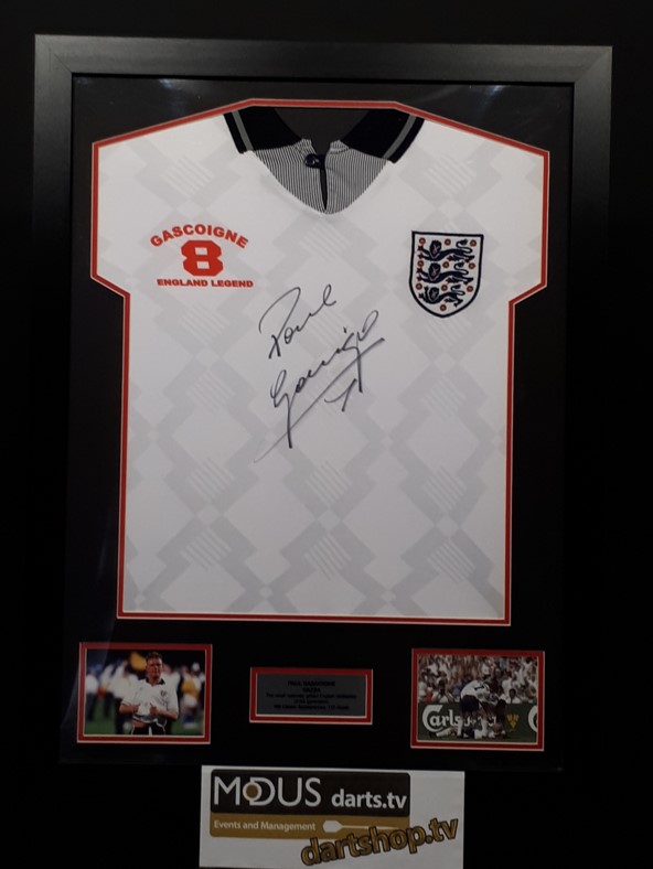 Framed Paul Gascoigne Signed Shirt - England Icon Autograph