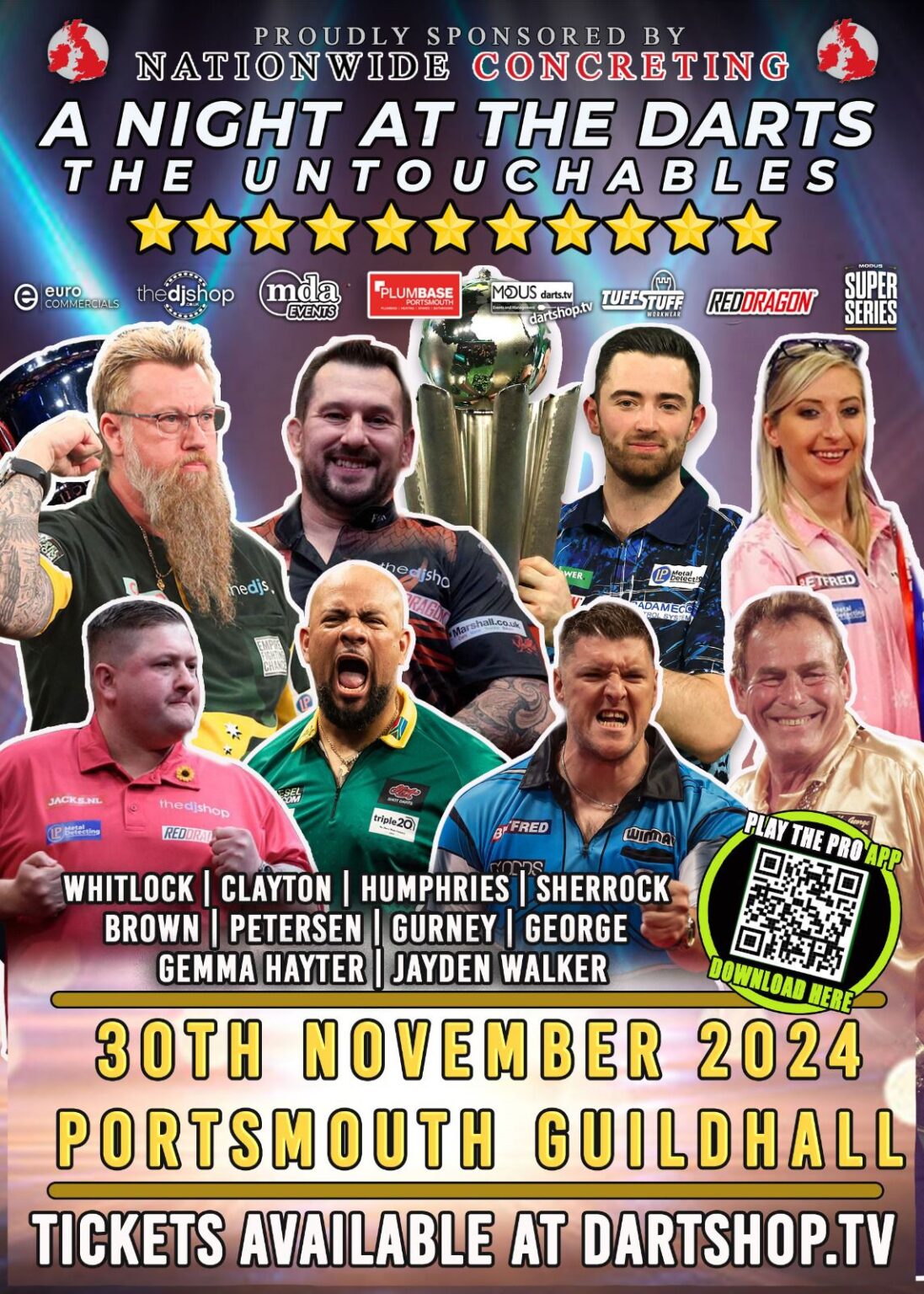 A Night at the Darts Portsmouth 30th November 2024